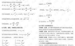 大学物理公式大全娱乐,大学物理公式大全全解析