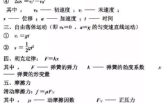 大学物理公式大全娱乐,大学物理公式大全全解析